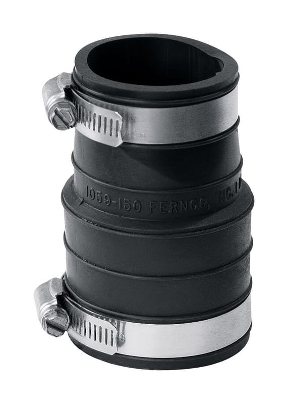 Fernco P1059-150 Schedule 40 1-1/2 in. Socket X 1-1/2 in. D Socket PVC 3 in. Flexible Coupling 1 pk