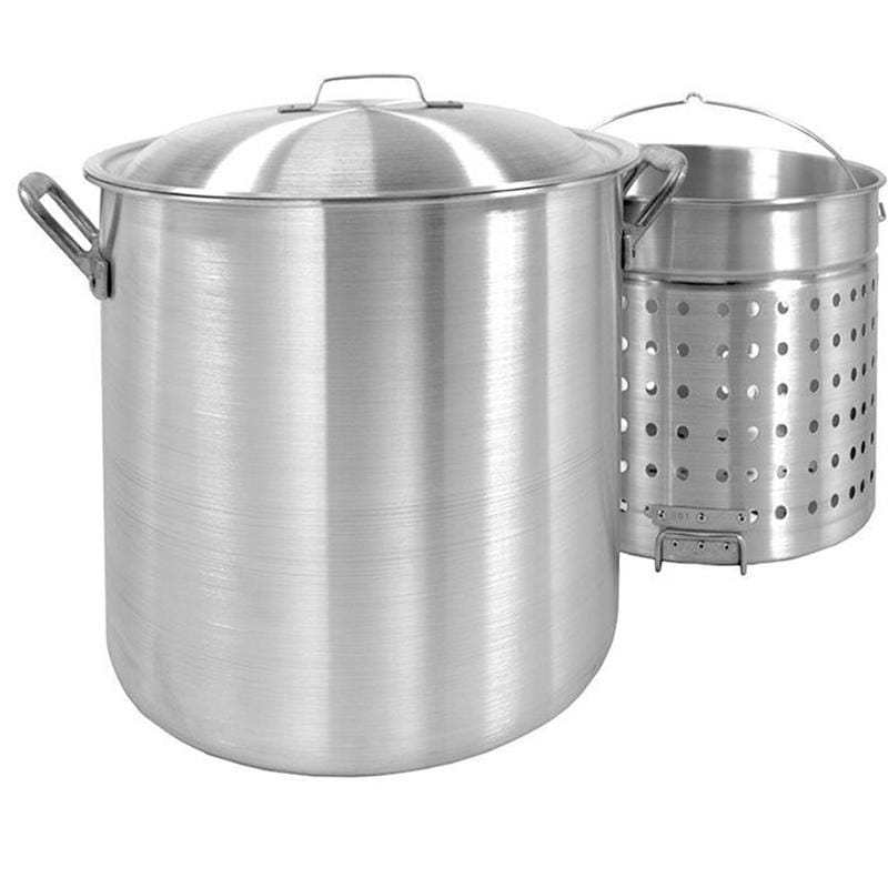 Bayou Classic 1200 Aluminum Grill Stockpot with Basket 120 qt 1 pk