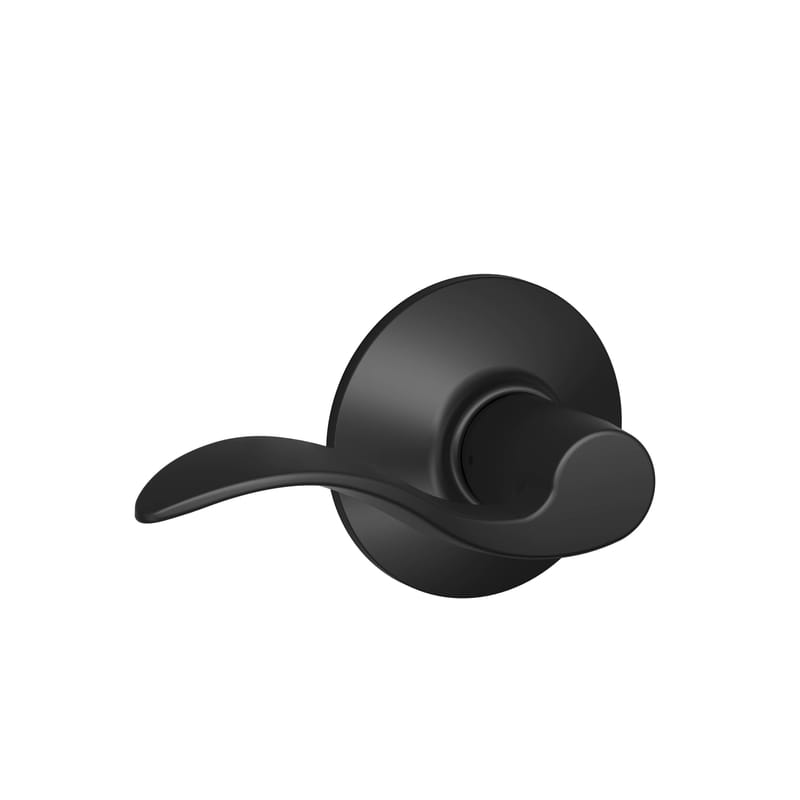 Schlage F10ACC622 Accent Classic Matte Black Passage Lever