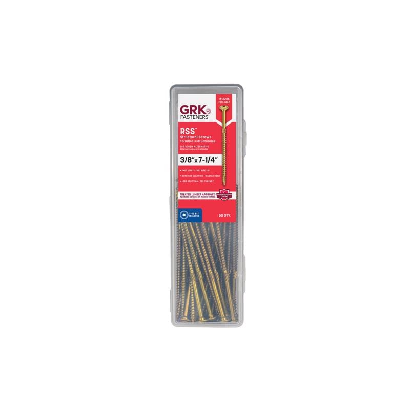 GRK Fasteners 12285 3/8 in X 7-1/4 in. L Star Hex Head W-Cut Structural Screws