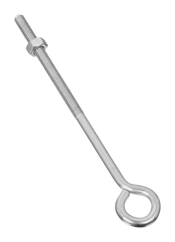 National Hardware N221-143 1/4 in. X 6 in. L Zinc-Plated Steel Eyebolt Nut Included