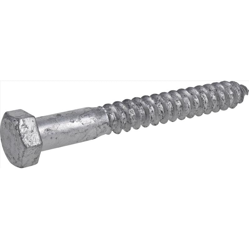 Hillman 812098 1/2 in. X 4 in. L Hex Hot Dipped Galvanized Steel Lag Screw 25 pk