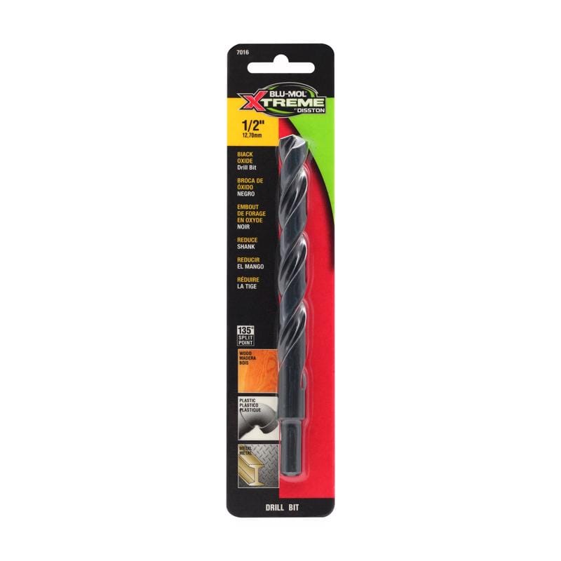 Blu-Mol Xtreme E0217016 1/2 in. High Speed Steel Drill Bit 1 pk