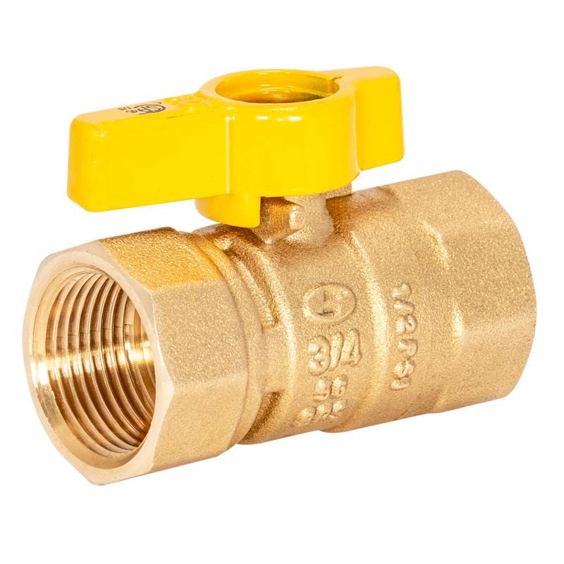 Eastman 60011B 3/4 in. Brass FIP Ball Valve T-Handle For Gas