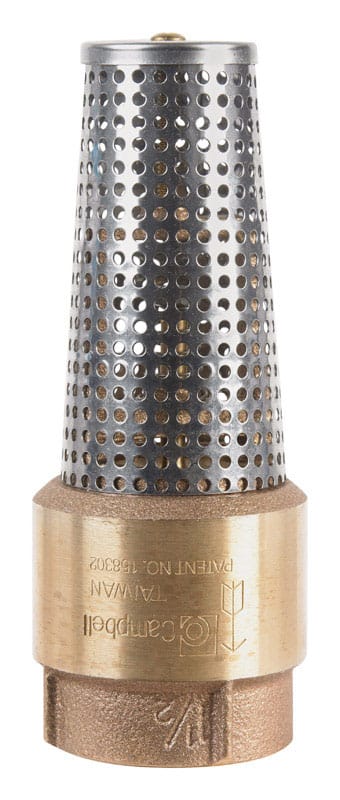 Campbell FV-6TLF 1-1/2 in. D X 1-1/2 in. D FNPT x FNPT Brass Foot Valve