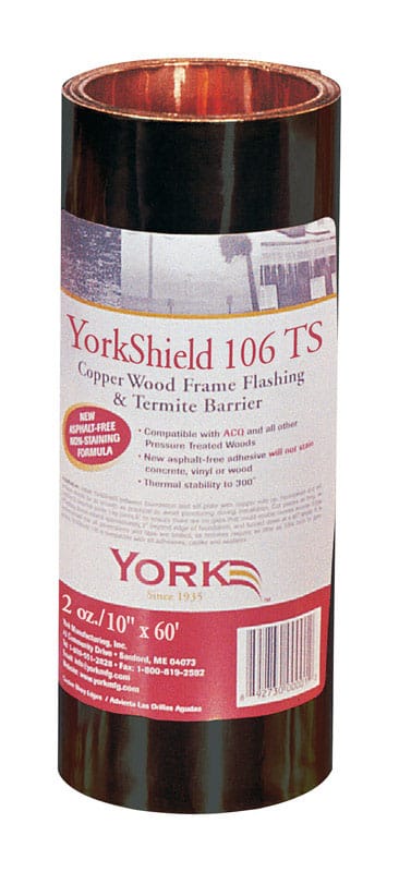 York GRCPR10602 106 TS 10 in. W X 720 in. L Copper Flashing Copper
