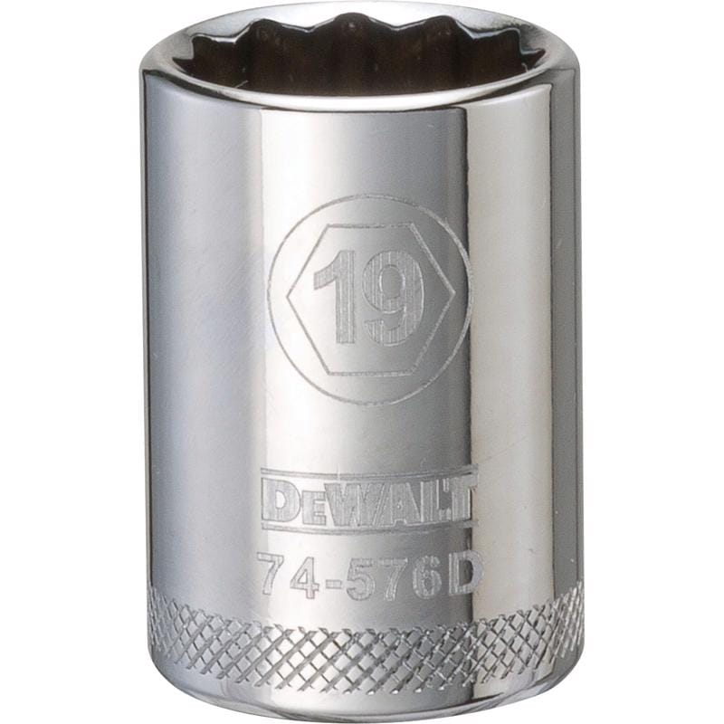 Dewalt DWMT74576OSP 19 mm X 1/2 in. drive Metric 12 Point Socket 1 pc