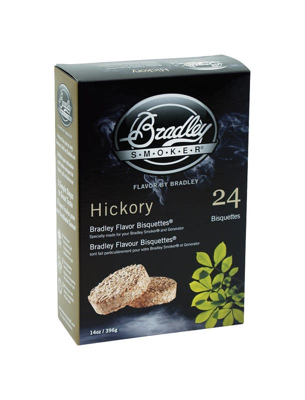 Bradley Smoker BTHC24 All Natural Hickory Wood Bisquettes 24 pk