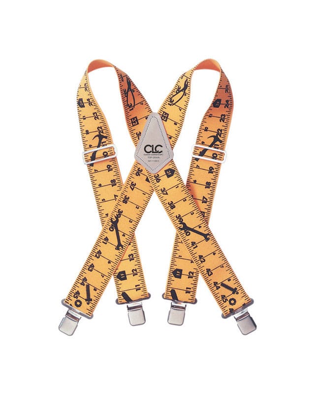 CLC 110RUL 4 in. L X 2 in. W Nylon Ruler Suspenders Yellow 1 pair
