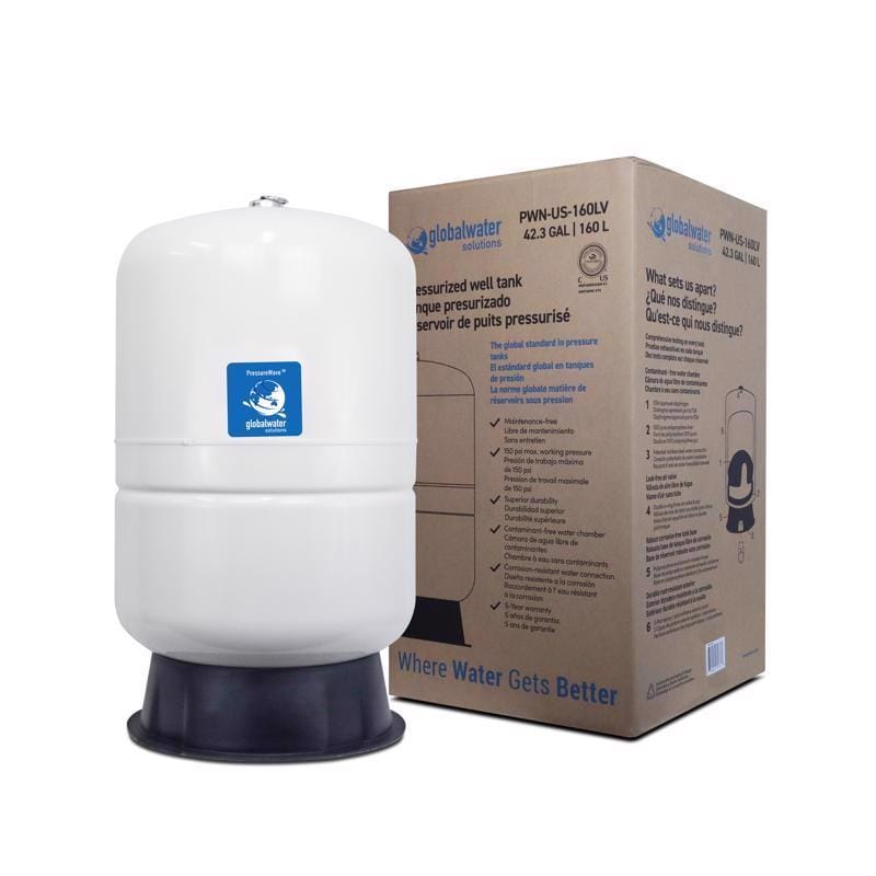 Global Water Solutions PWN-US-160LV PressureWave 42.3 gal Pre-Charged Vertical Pressure Well Tank