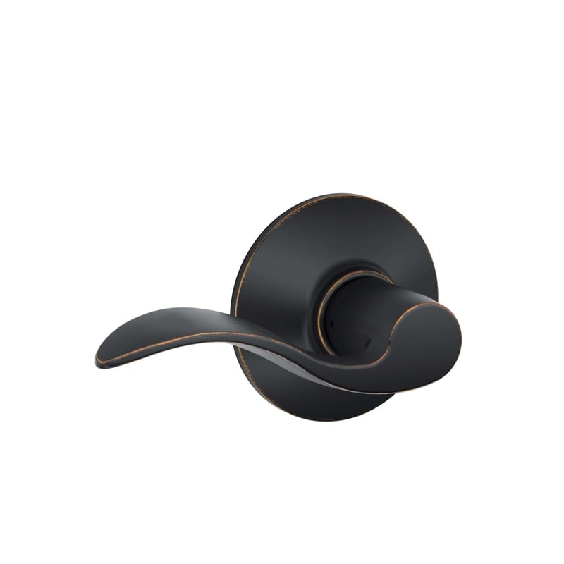 Schlage F10ACC716 Accent Aged Bronze Passage Lever