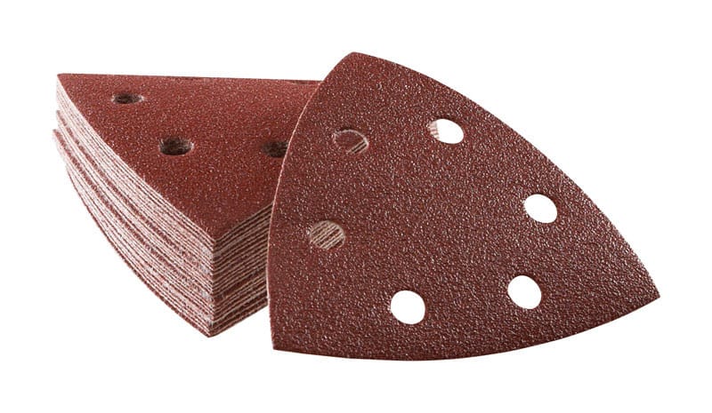 Bosch SDTR122C 3-3/4 in. L X 3.75 in. W 120 Grit Aluminum Oxide Detail Sanding Triangle 25 pk