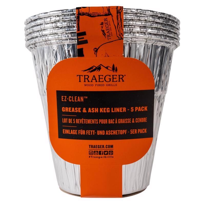 Traeger BAC608 EZ-Clean Aluminum Grease & Ash Keg Liner 6.3 in. L X 6.3 in. W For Traeger