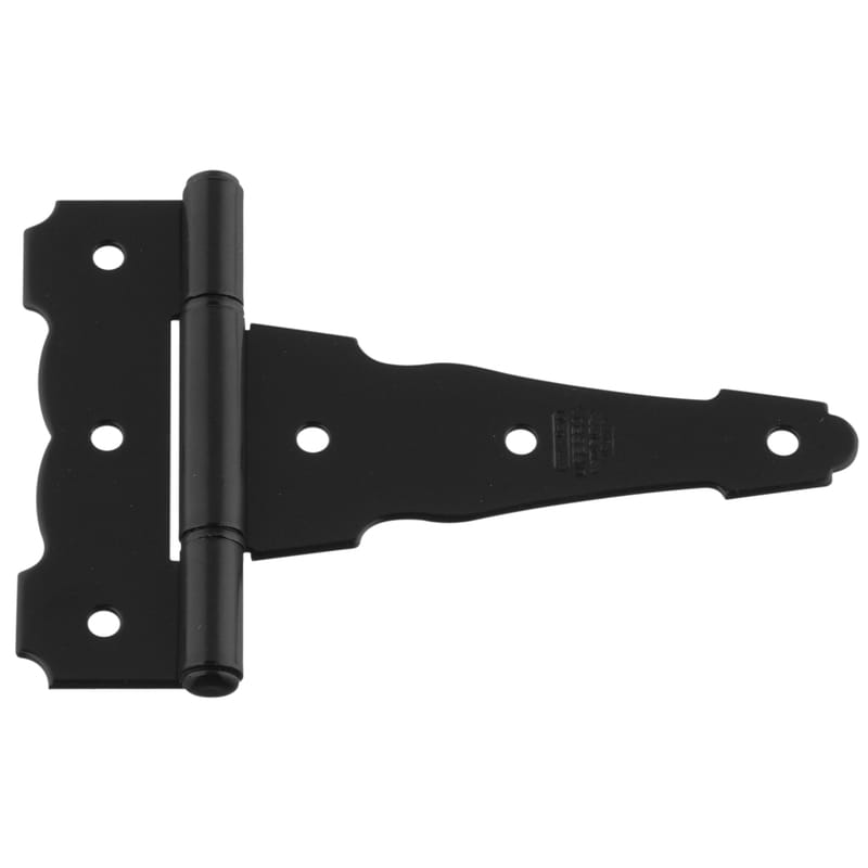 National Hardware N109-041 4 in. W X 4 in. L Black Steel Ornamental T Hinge 1 pk