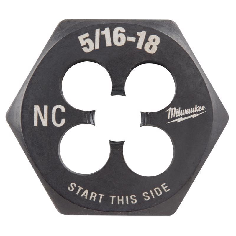 Milwaukee 49-57-5342 SAE 5/16-18 NC in. 1" Hex Threading Die
