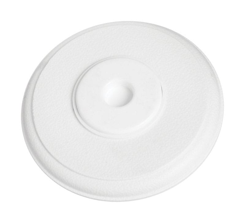 National Hardware N246-041 Plastic White Wall Door Stop Mounts to wall 5-3/8 in.