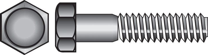 Hillman 190177 3/8 in. D X 2 in. L Zinc Plated Steel Hex Bolt 100 pk