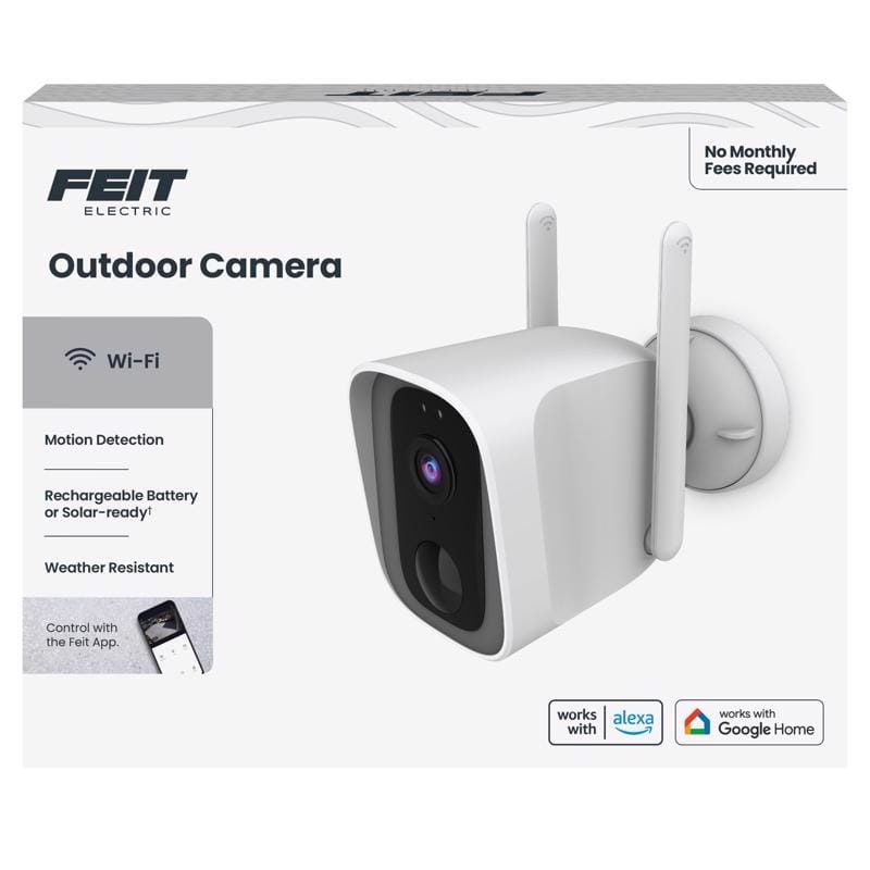 Feit CAM/WM/WIFI/BAT Smart Home Battery Powered Outdoor Smart-Enabled Security Camera