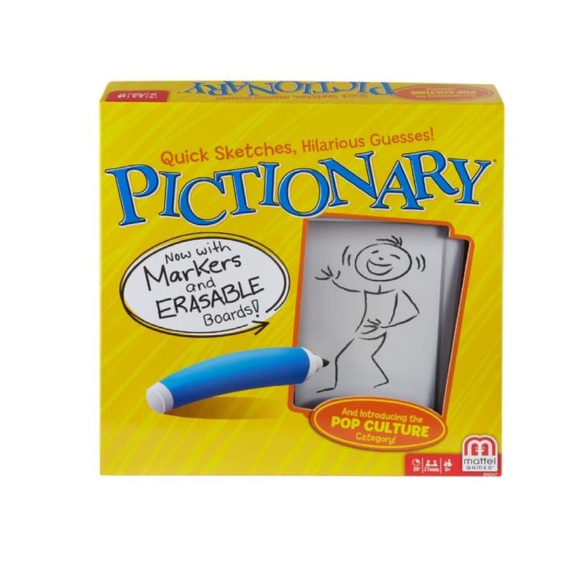 Mattel DKD47 Erasable Marker Pictionary Game