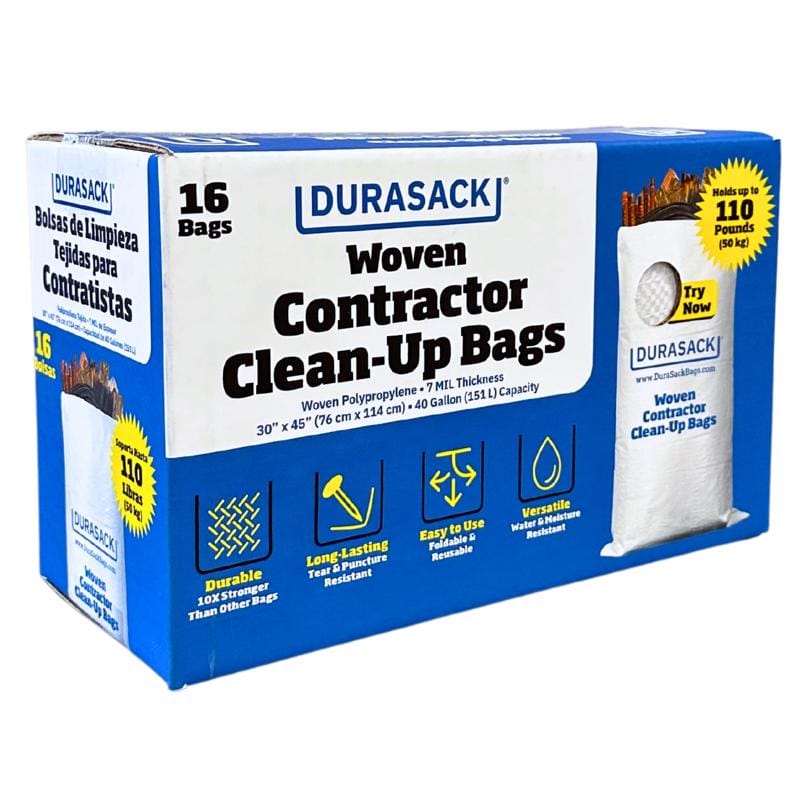 Durasack LAM-3045DS2 40 gal Contractor Bags Open 16 pk