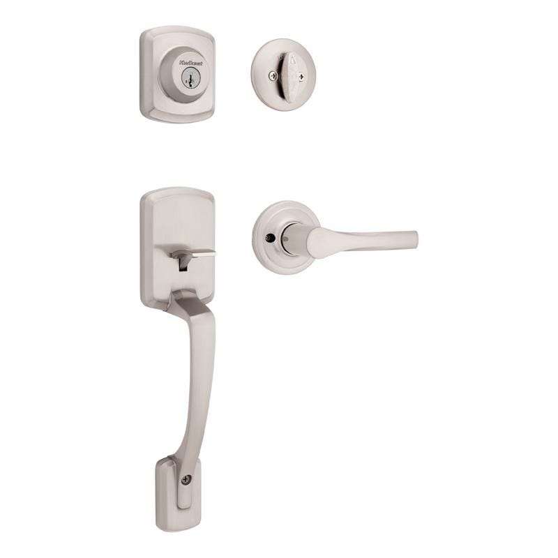 Kwikset 96870-220 Henley Satin Nickel Entry Handleset 1.75 in.
