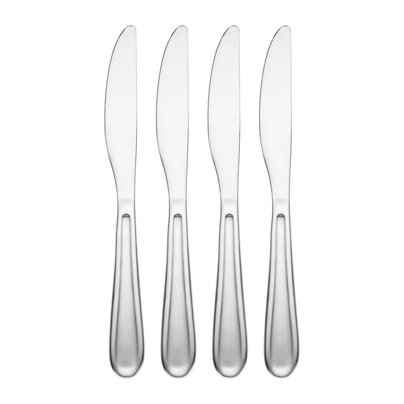 Cambridge 3207F8HCG05 Malibu Silver Stainless Steel Flatware Dinner Knife Set 4 pc