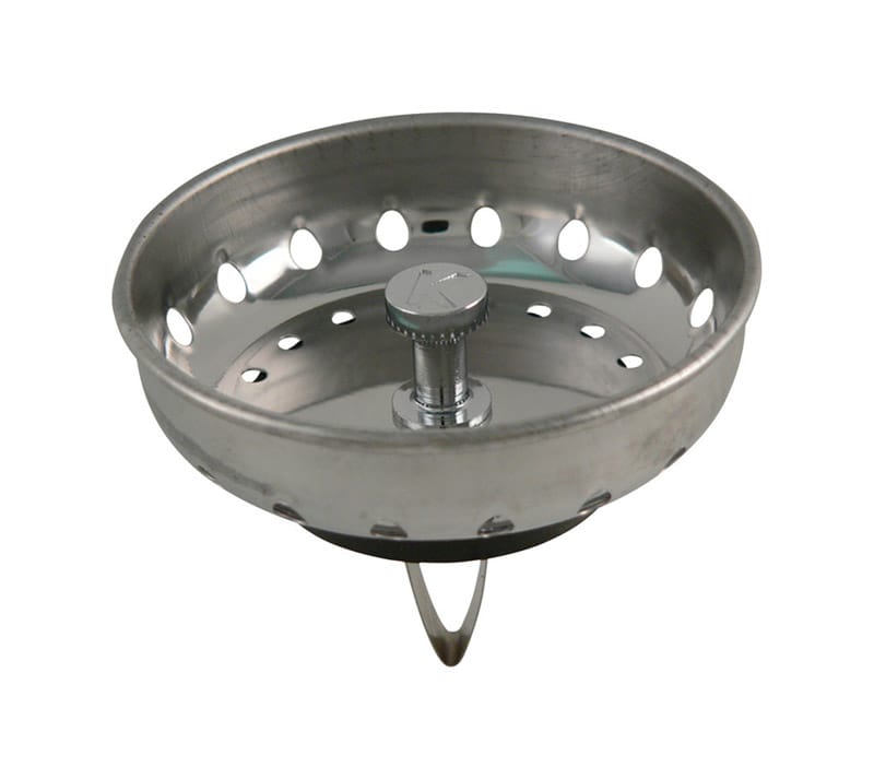 Plumb Pak PP820-50 3-1/2 in. D Brushed Silver Stainless Steel Strainer Basket