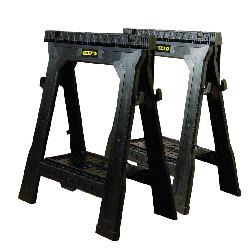 Stanley 060864R 33 in. H X 27 in. W X 4 in. D Folding Sawhorse 1000 lb. cap. 2 pc