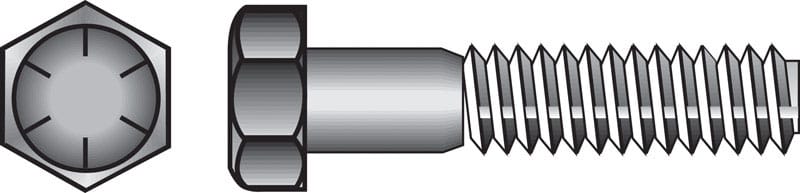 Hillman 220304 9/16 in. D X 3 in. L Heat Treated Steel Hex Head Cap Screw 25 pk