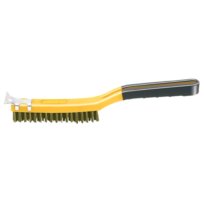 Allway SB319/BB 14 in. L Brass Wire Brush with Scraper