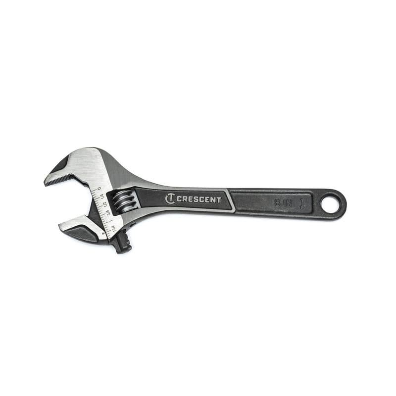 Crescent ATWJ28VS Metric and SAE Wide Jaw Adjustable Wrench 8 in. L 1 pc