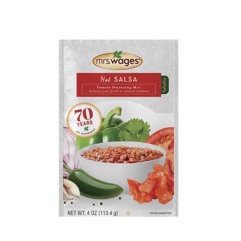 MRS. Wages W573-J7425 Hot Salsa Tomato Mix 4 oz 1 pk