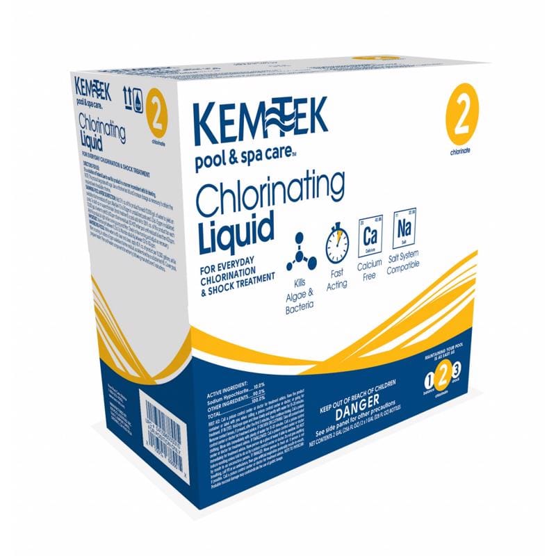 Kem-Tek 26009047371 2pk Liquid Chlorinating Chemicals 1 gal