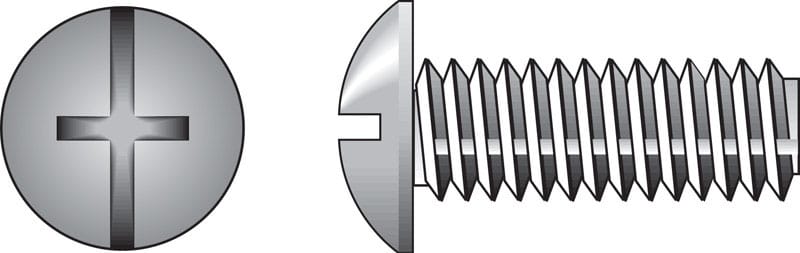 Hillman 111753 No. 10-24 in. X 1/2 in. L Combination Truss Head Zinc-Plated Steel Machine Screws 100 pk