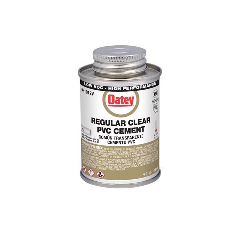 Oatey 31012V Clear Cement For PVC 4 oz