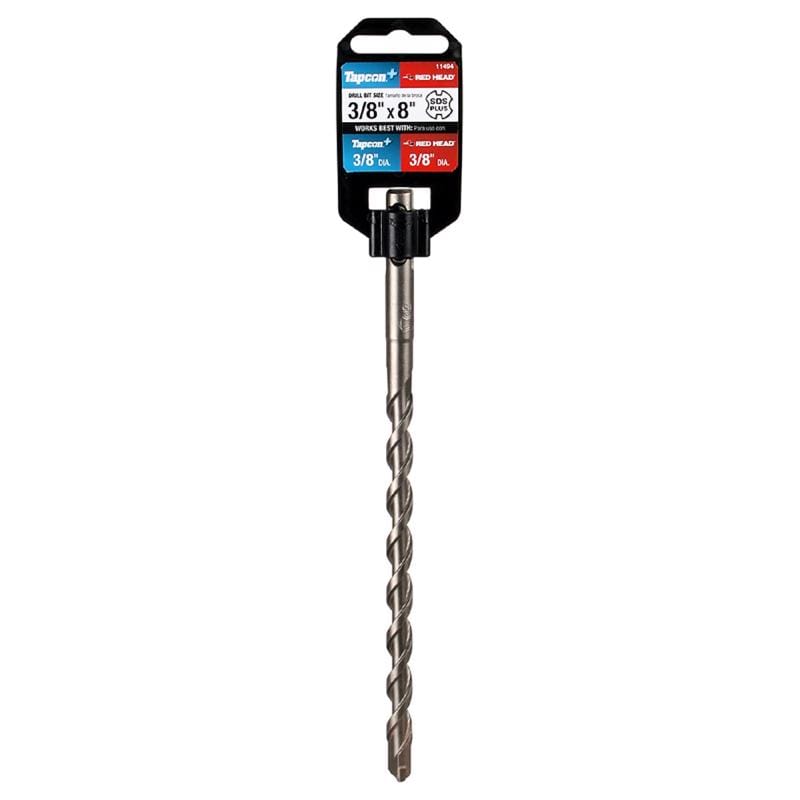 Tapcon 11494 3/8 in. X 8 in. L Carbide Tipped Drill Bit SDS-Plus Shank 1 pk