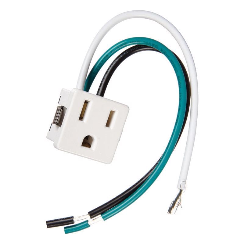 Jandorf 61017 15 amps 125 V White Outlet 1 pk