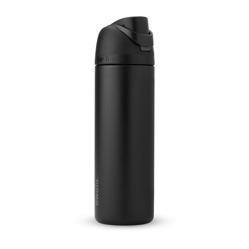 Owala C03766R1 FreeSip 24 fl. oz. Very Very Dark BPA Free Water Bottle with Spout Lid