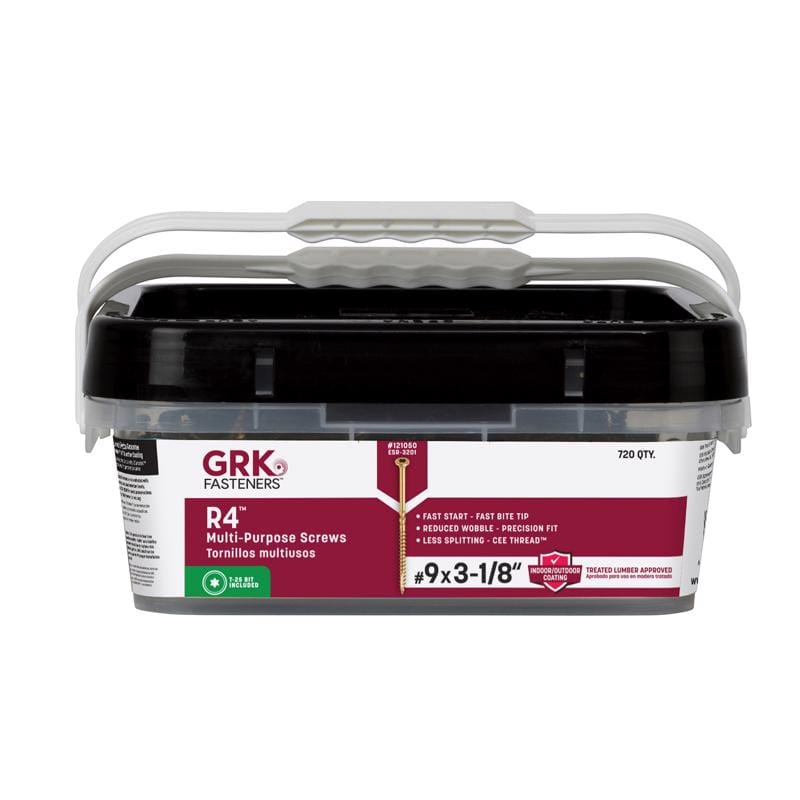 GRK Fasteners 121010 No. 9 in. X 2-1/2 in. L Star Flat Head W-Cut Multi-Purpose Screws