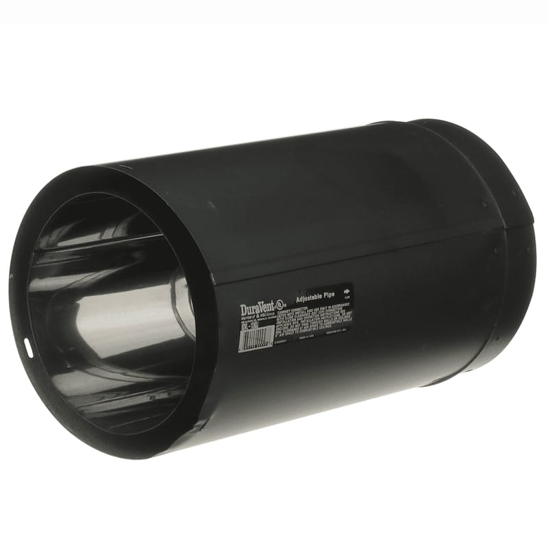 Duravent 6DVL-12ADJ DVL 6 in. D X 12 in. L Aluminum/Galvanized Steel Double Wall Stove Pipe