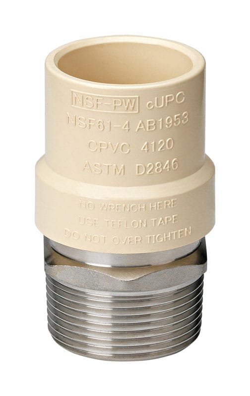 Homewerks 542-34-34-B Schedule 40 3/4 in. Slip X 3/4 in. D MPT CPVC Transition Adapter 1 pk