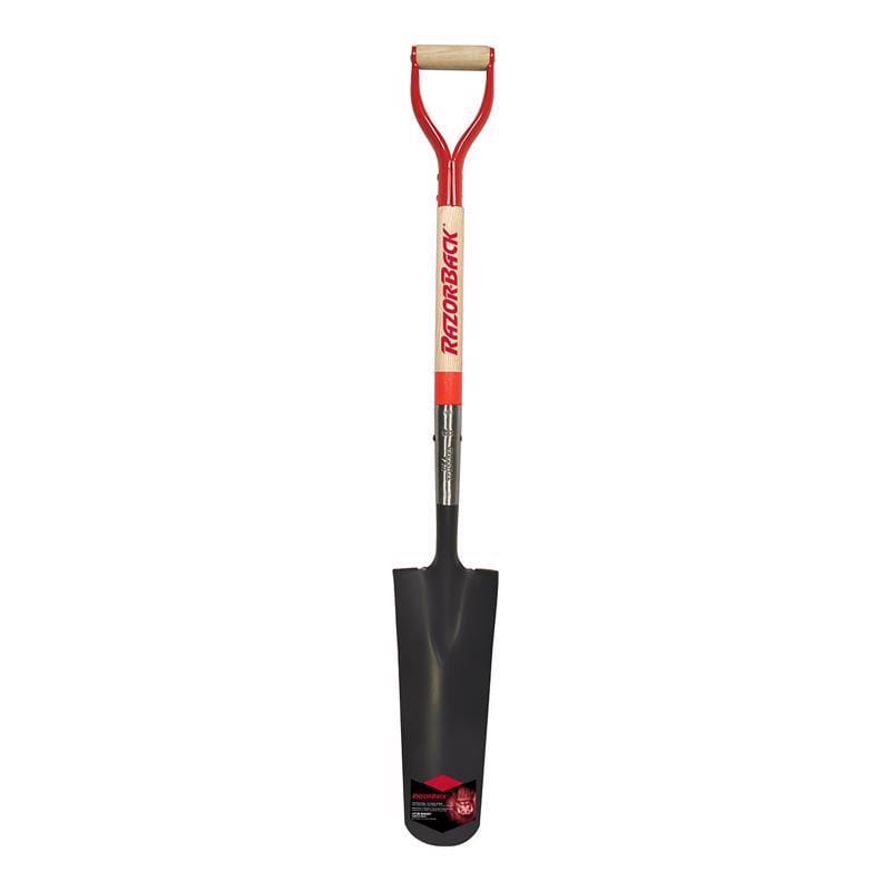 Razor-Back 47103 45.25 in. Steel Round Drain Spade Wood Handle