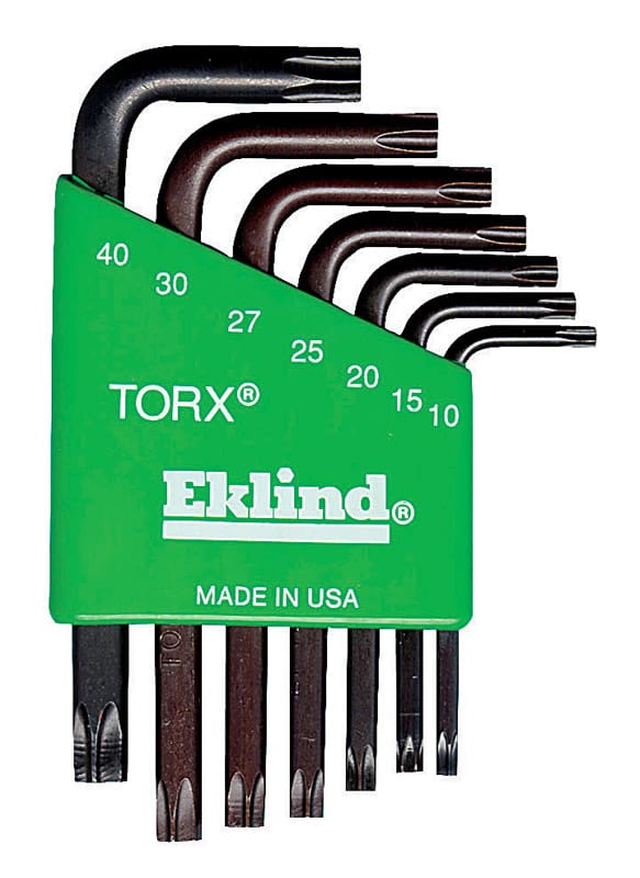 Eklind 10807 Torx T10-T40 Short Arm Torx L-Key Set 7 pc