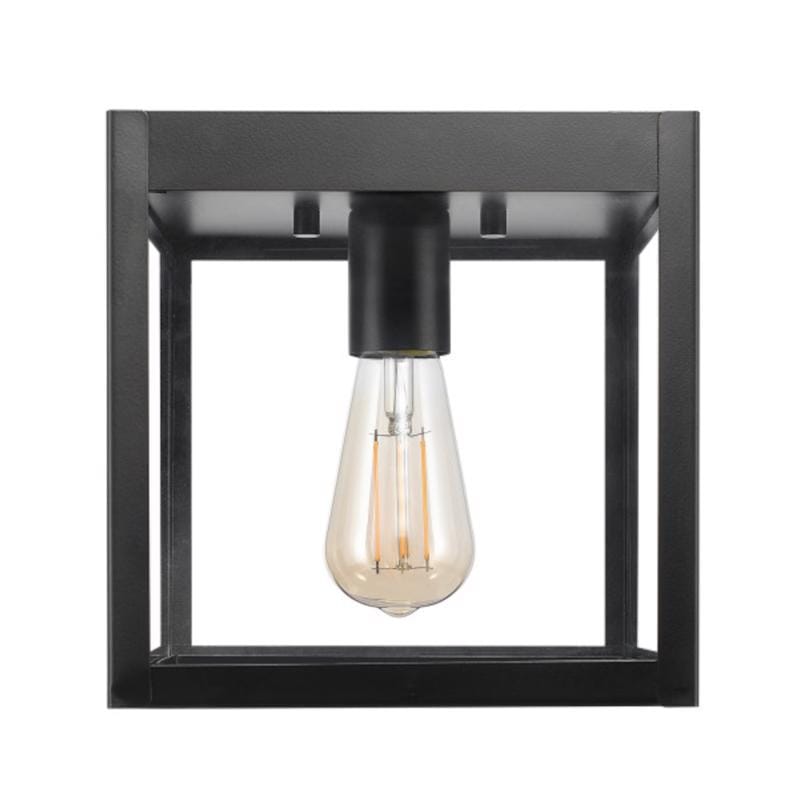 Globe Electric 60000020 Switch Incandescent/LED Matte Black Dimmable Outdoor Light Fixture Hardwired