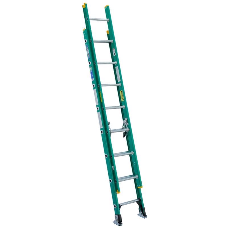 Werner D5916-2 16 ft. H Fiberglass Extension Ladder Type II 225 lb. cap.