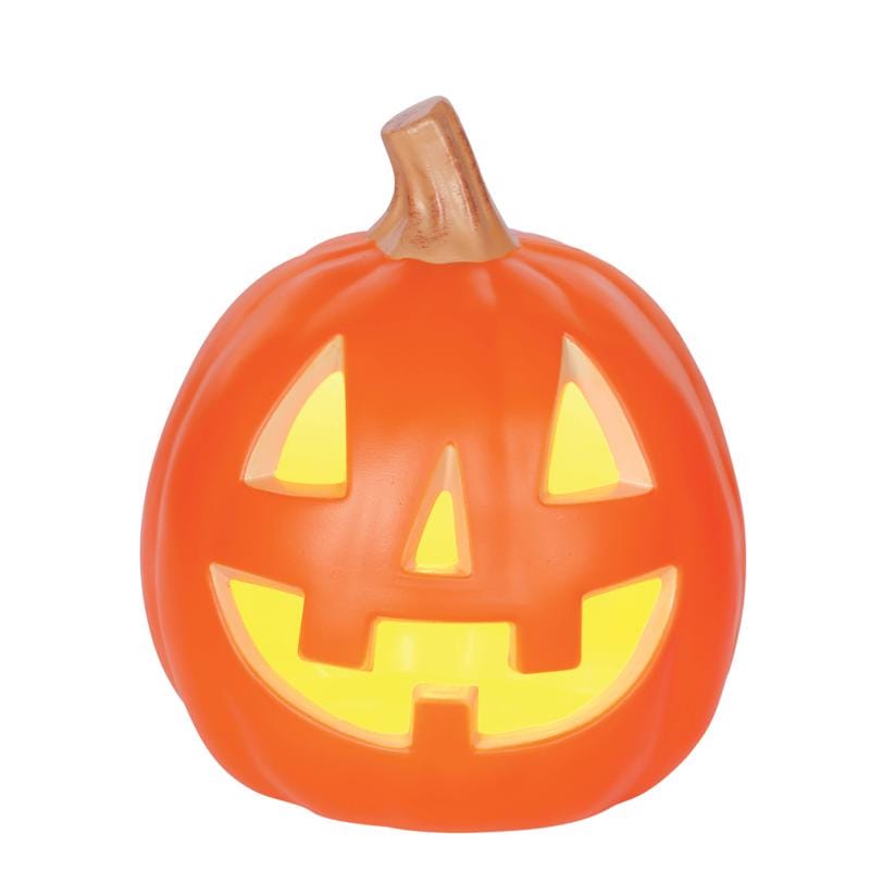 Seasons W83358 Yellow 1 ct LED Prelit Pumpkin Halloween Decor