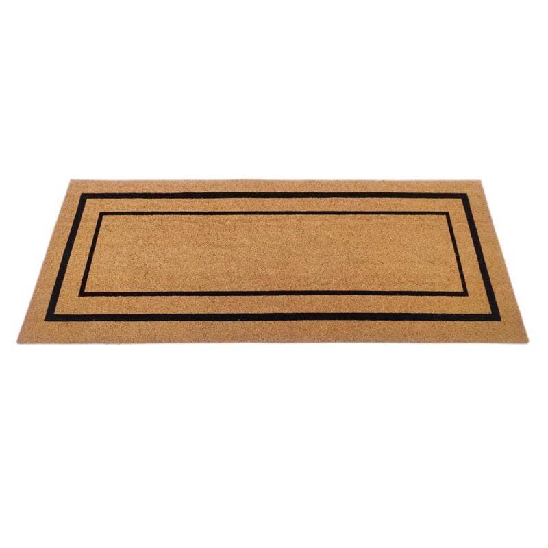 First Concept FC-8144 24 in. W X 60 in. L Black/Natural Coir/Vinyl Door Mat