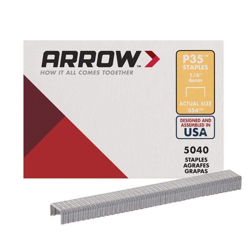 Arrow 354 P35 7/16 in. W X 1/4 in. L 25 Ga. Flat Crown Heavy Duty Staples 5040 pk