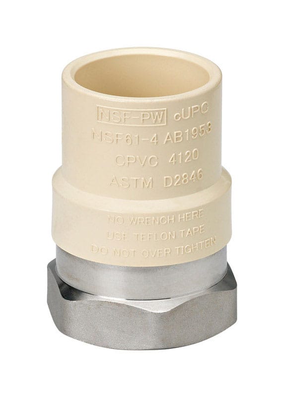 Homewerks 541-34-34-B Schedule 40 3/4 in. Slip X 3/4 in. D FPT CPVC Transition Adapter 1 pk
