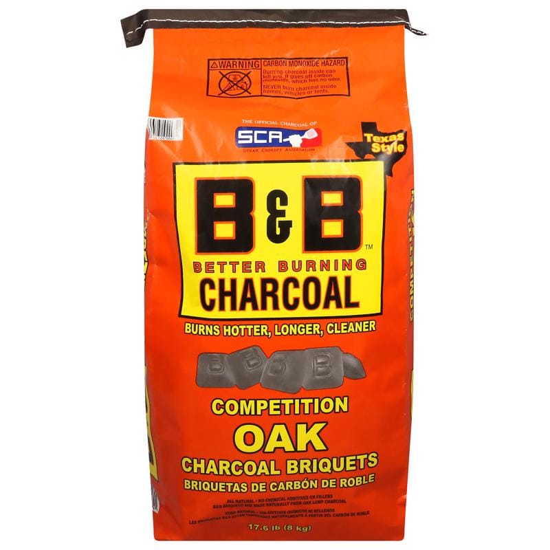 B&B Charcoal 74 All Natural Oak Charcoal Briquettes 17.6 lb